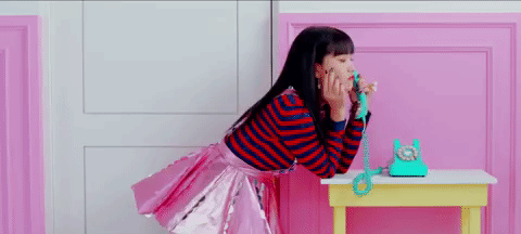 Yeri from Red Velvet with a light pink background, not a link